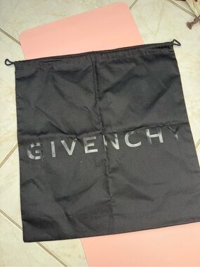 Givenchy Black Drawstring Logo Dust Pouch
